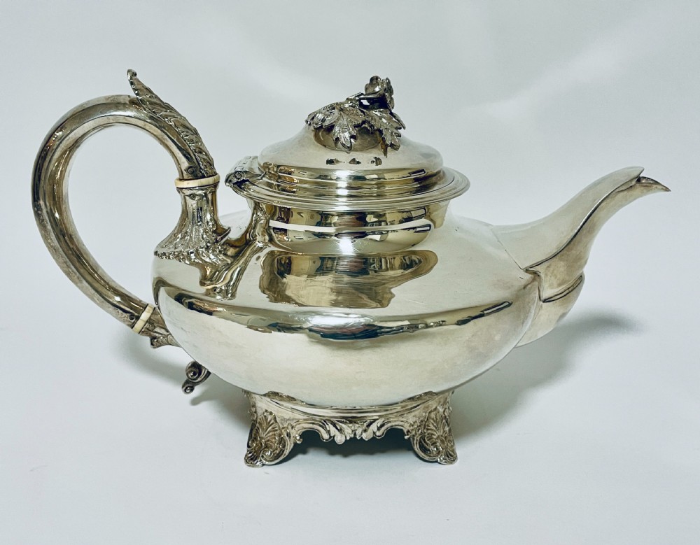 Early Victorian Silver Teapot View VI