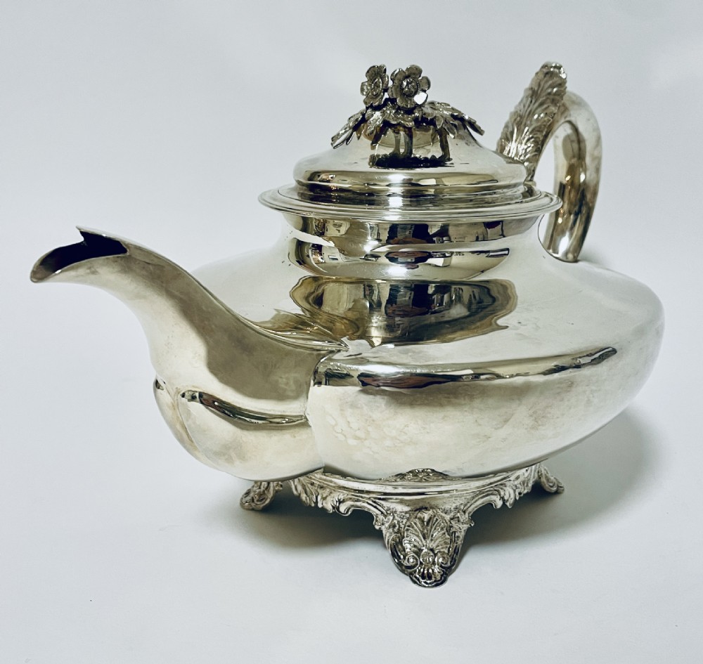 Early Victorian Silver Teapot View XVII