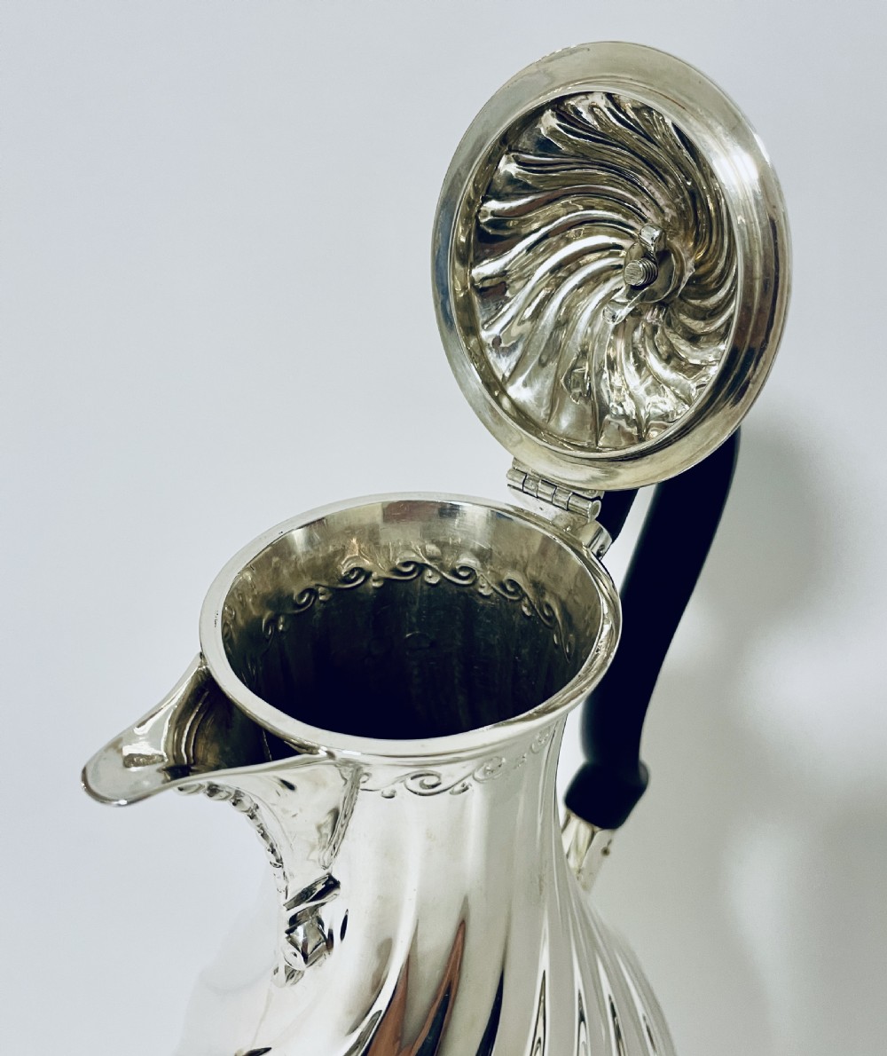Antique Silver Hot Water Jug View X