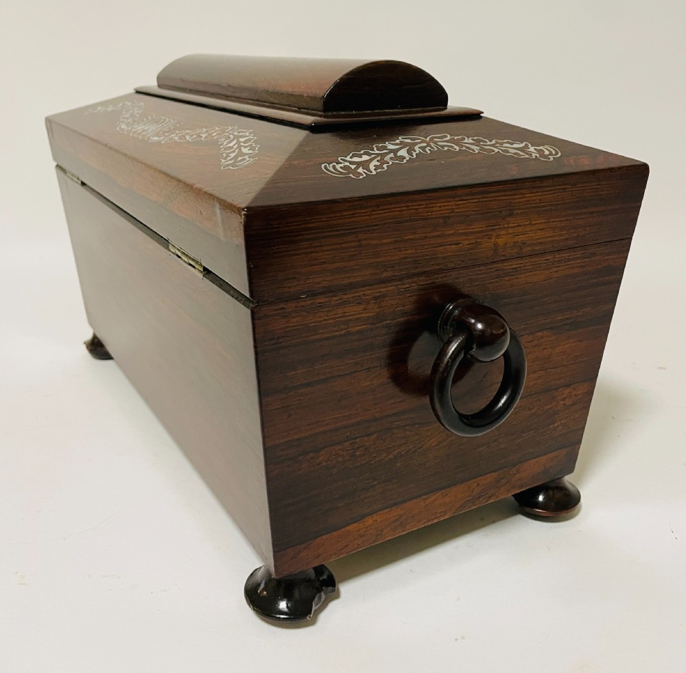 Regency Inlaid Rosewood Tea Caddy View VI