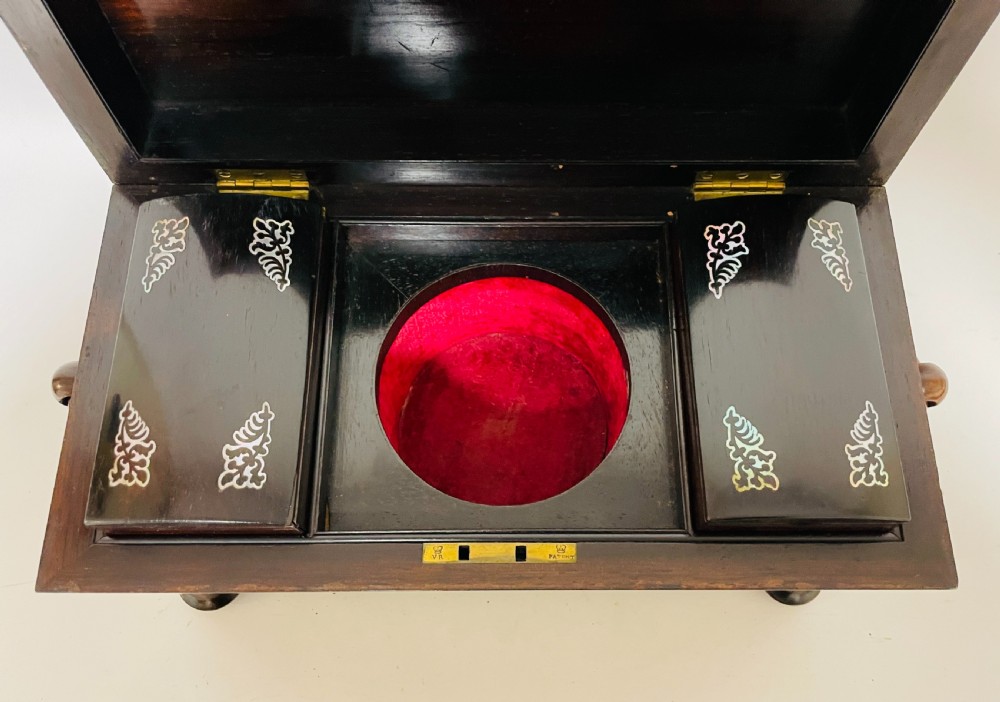 Regency Inlaid Rosewood Tea Caddy View XV