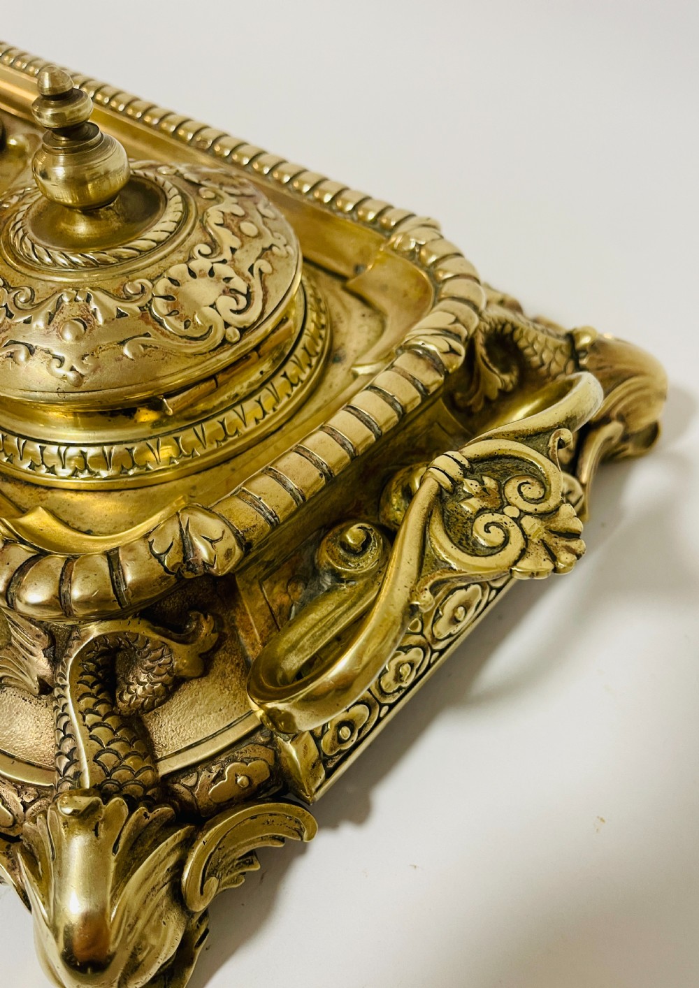 Victorian Brass Inkwells View XVI