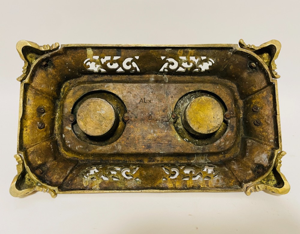 Victorian Brass Inkwells View XVII