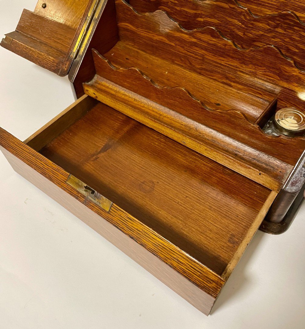 Victorian Oak Stationery Cabinet with Calendar View XI