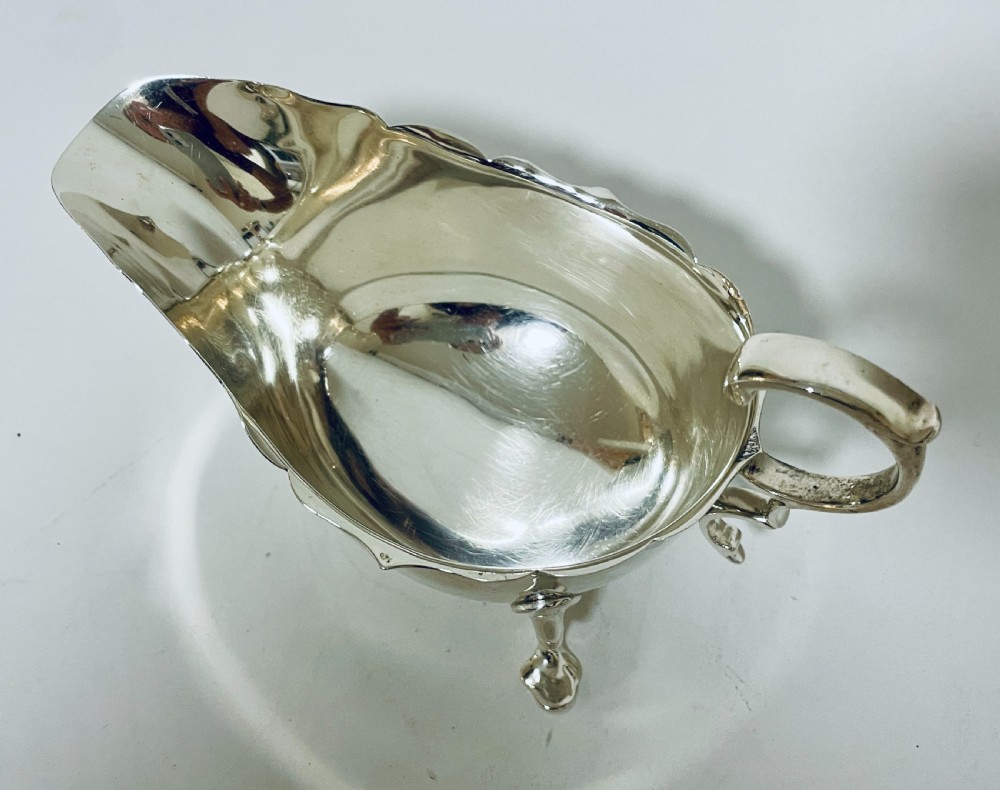 Antique Silver Sauce Boat View VII