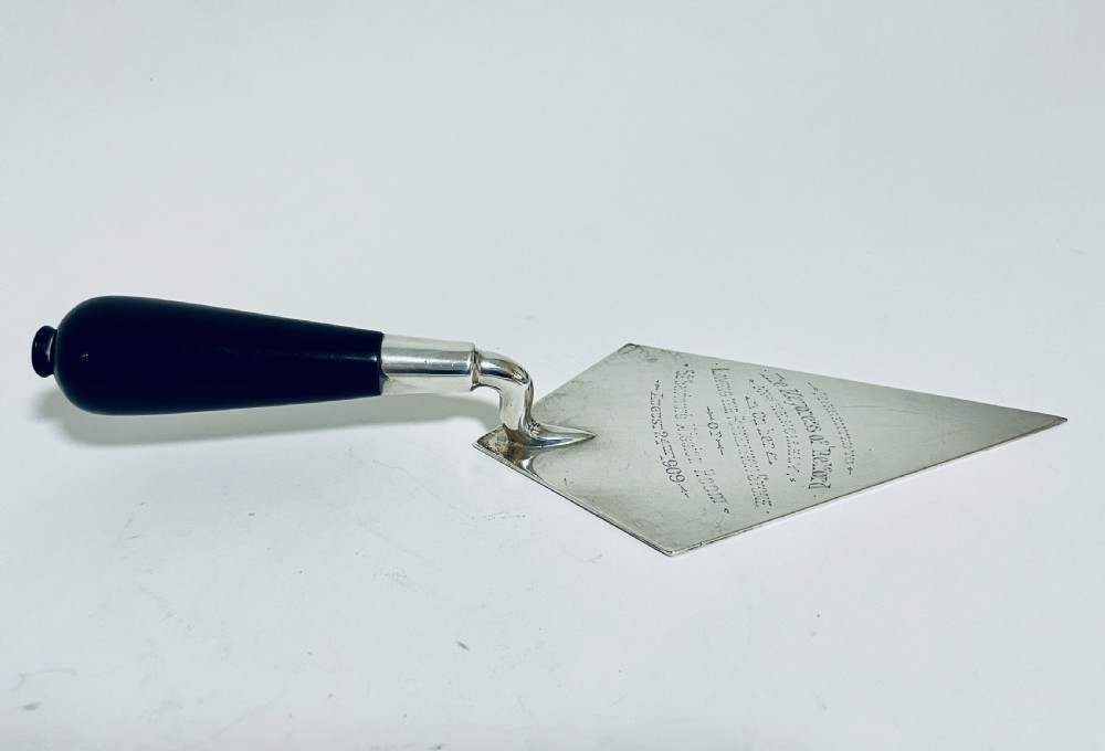 Antique Silver Presentation Trowel View V