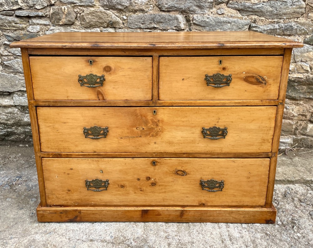 Antique Stripped Pine Chest of Drawers View II
