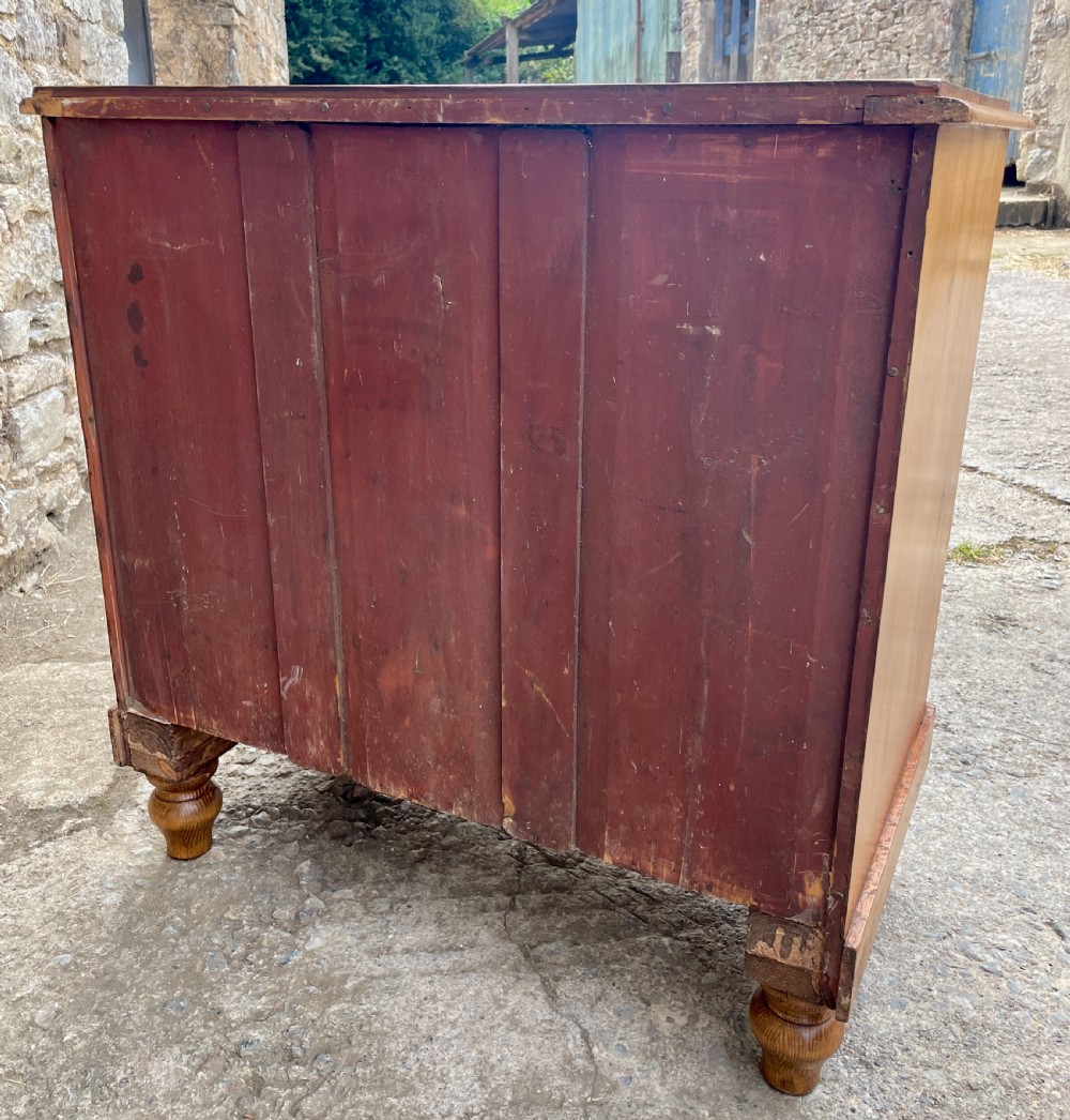 Small Antique Stripped Pine Chest of Drawers View XIV