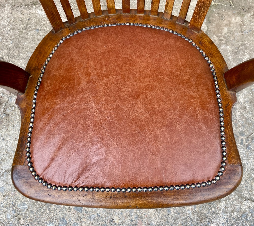 Antique Oak Swivel Desk Chair View IV