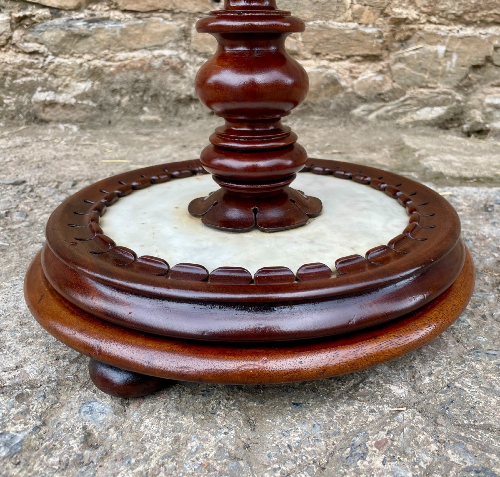 William IV Mahogany and Marble Table View V