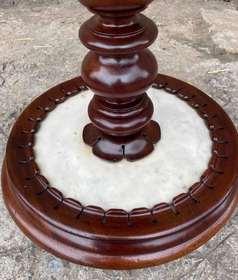 William IV Mahogany and Marble Table View VI