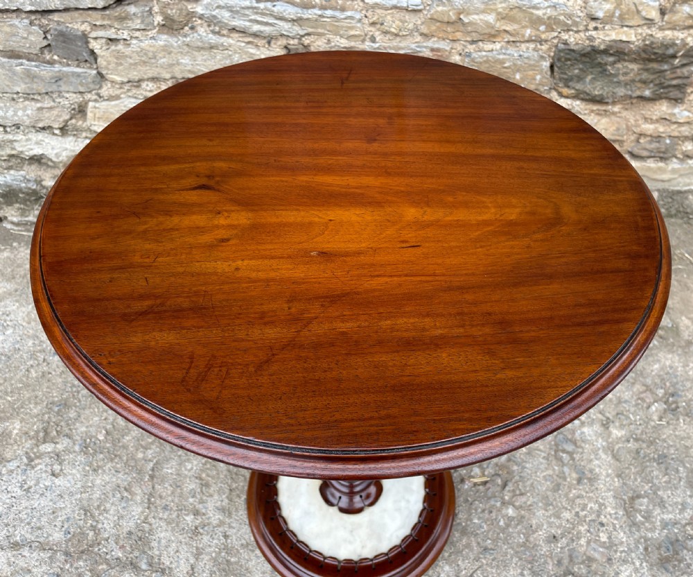 William IV Mahogany and Marble Table View IX