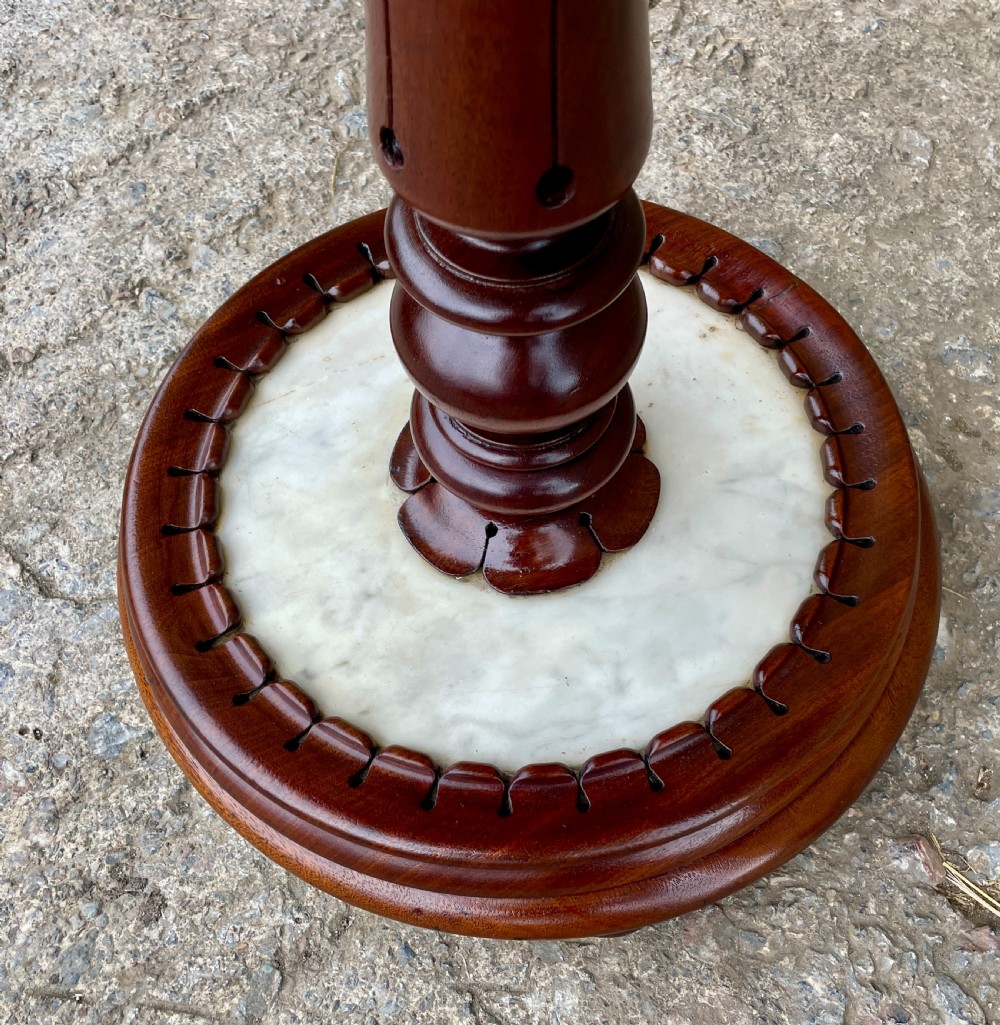 William IV Mahogany and Marble Table View XI