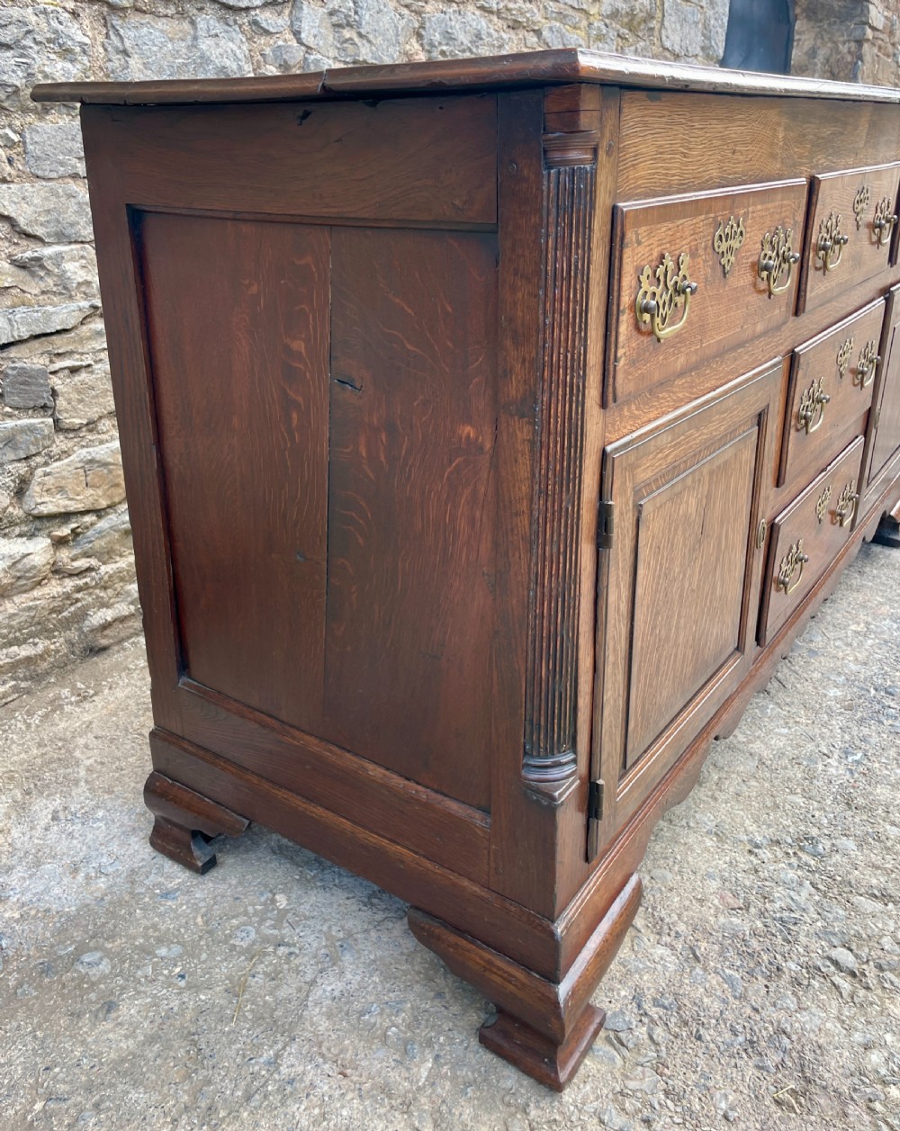 Georgian Oak Dresser Base View X