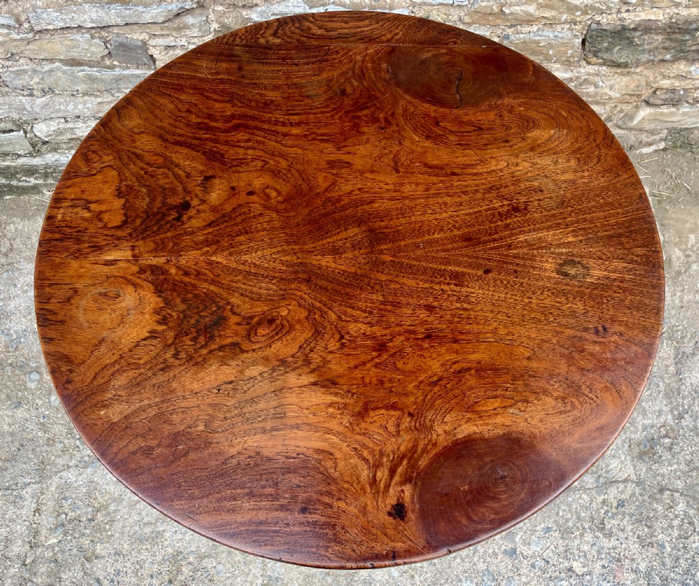 Georgian Elm and Oak Tilt Top Occasional Table
 View X