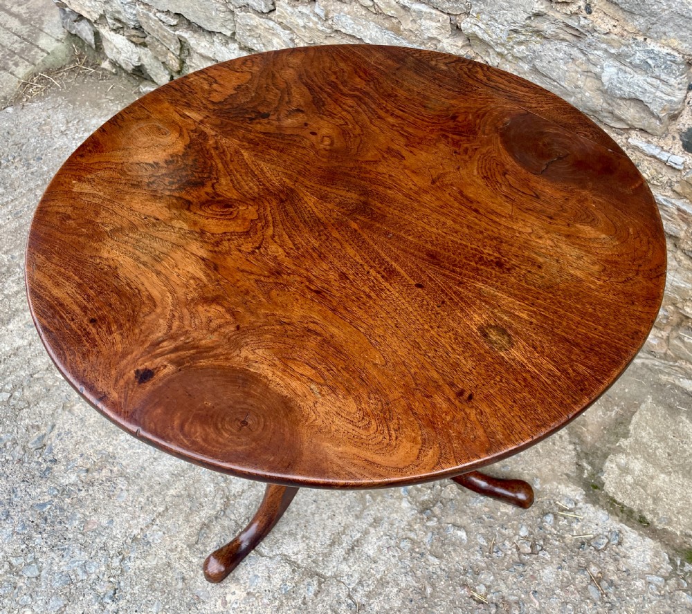 Georgian Elm and Oak Tilt Top Occasional Table
 View XV