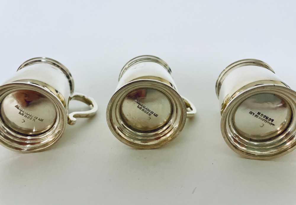 Set of 6 Miniature Silver Tankards View VI