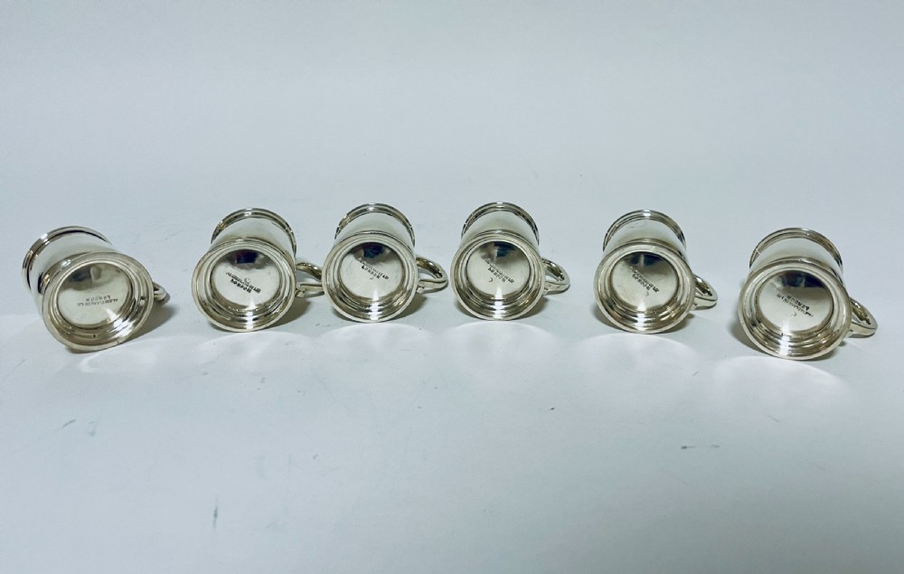 Set of 6 Miniature Silver Tankards View IX