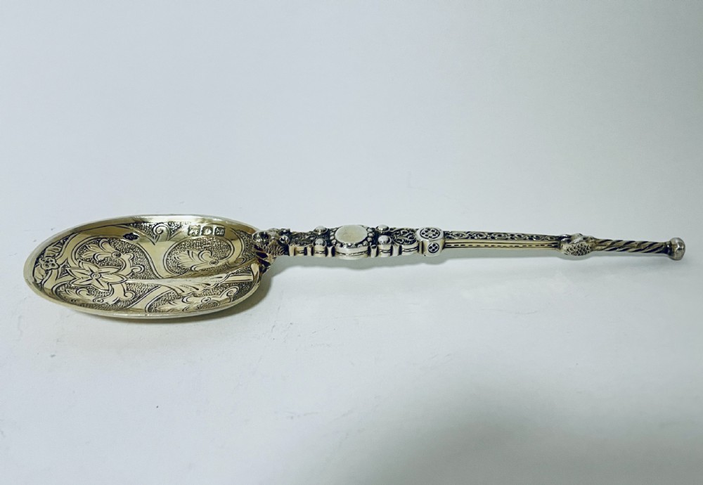 Silver Gilt Anointing Spoon