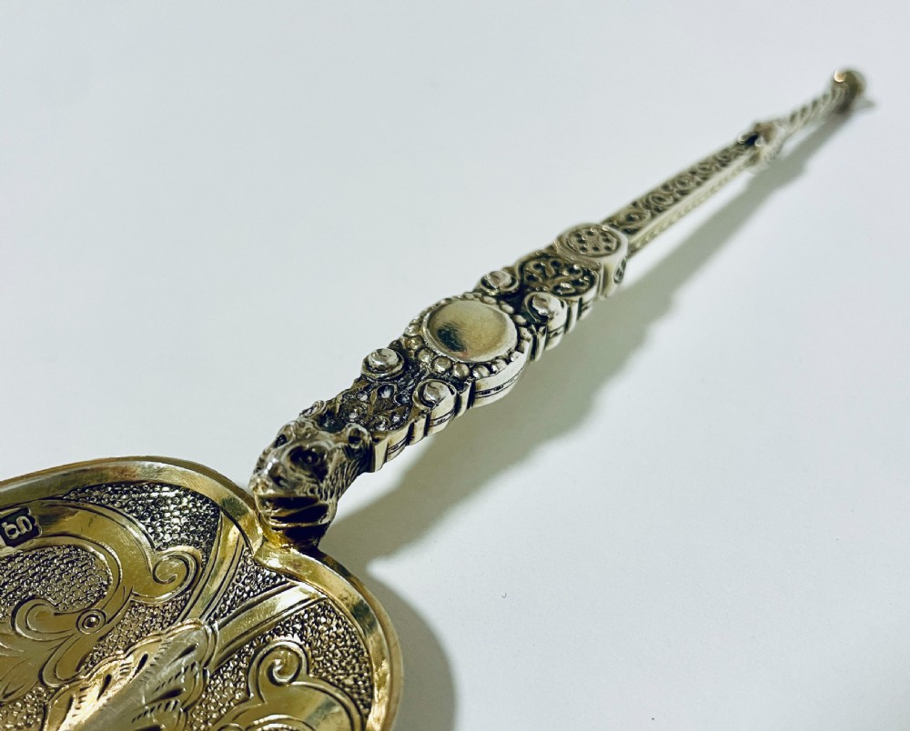 Silver Gilt Anointing Spoon View IX