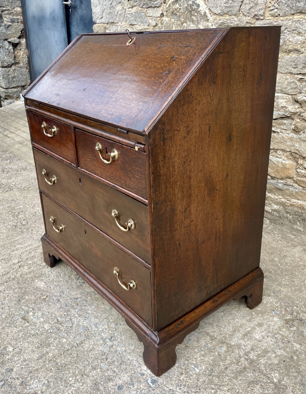 Small Georgian Oak Bureau View V