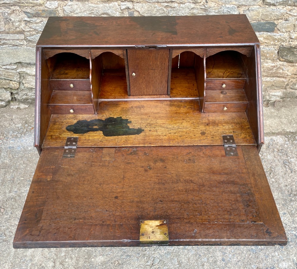 Small Georgian Oak Bureau View VI
