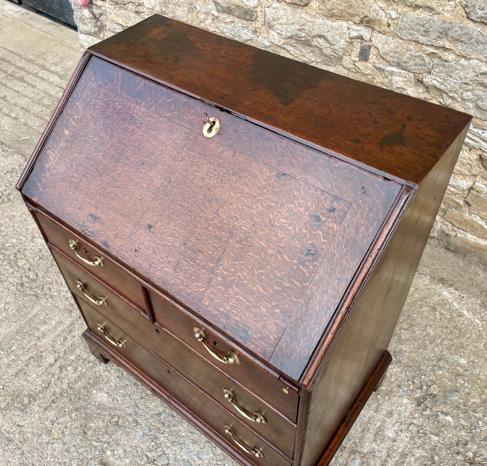 Small Georgian Oak Bureau View XI