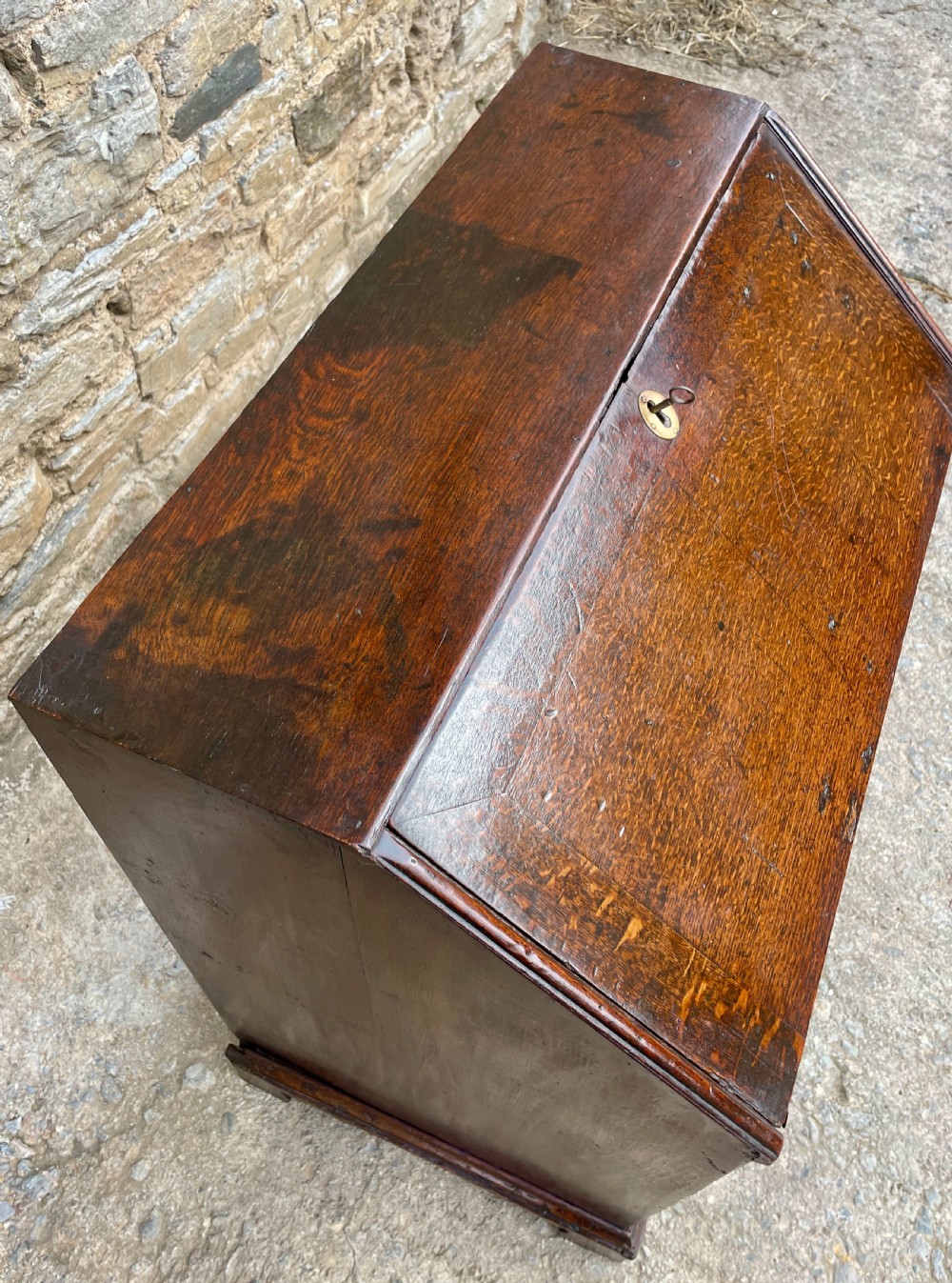 Small Georgian Oak Bureau View XII