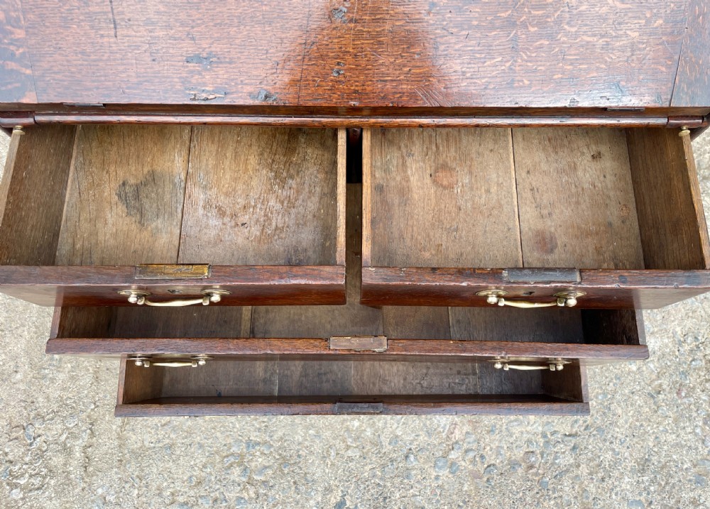 Small Georgian Oak Bureau View XIV