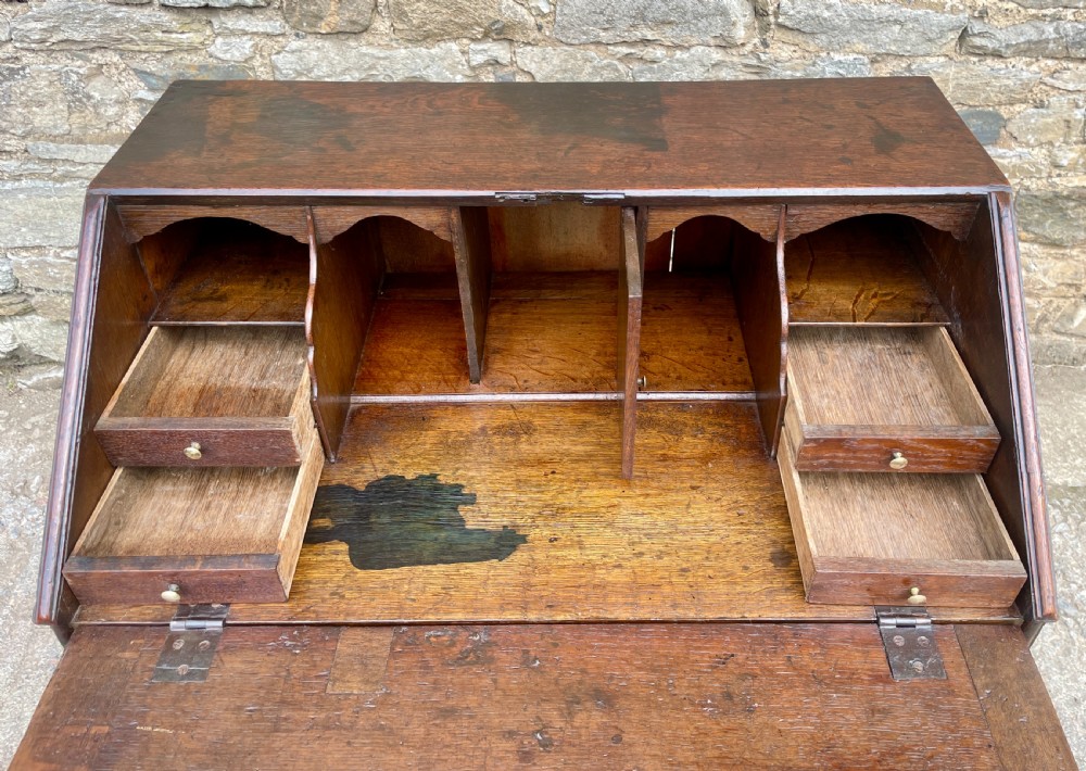 Small Georgian Oak Bureau View XIX