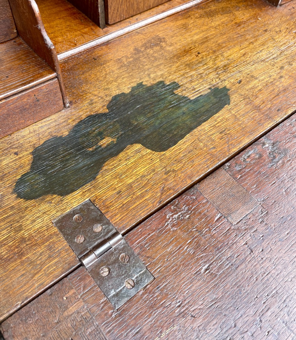 Small Georgian Oak Bureau View XXII