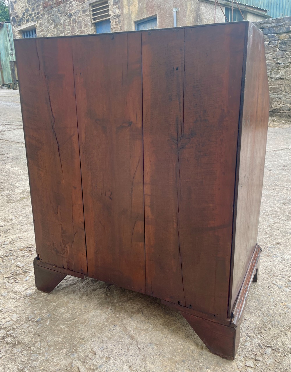 Small Georgian Oak Bureau View XXIV