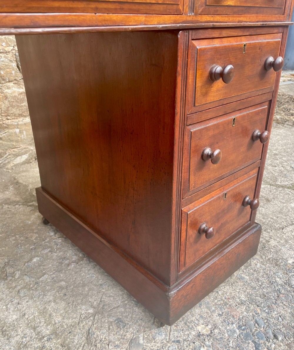 Victorian Mahogany Pedestal Desk View VI