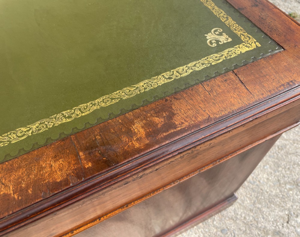Victorian Mahogany Pedestal Desk View XI