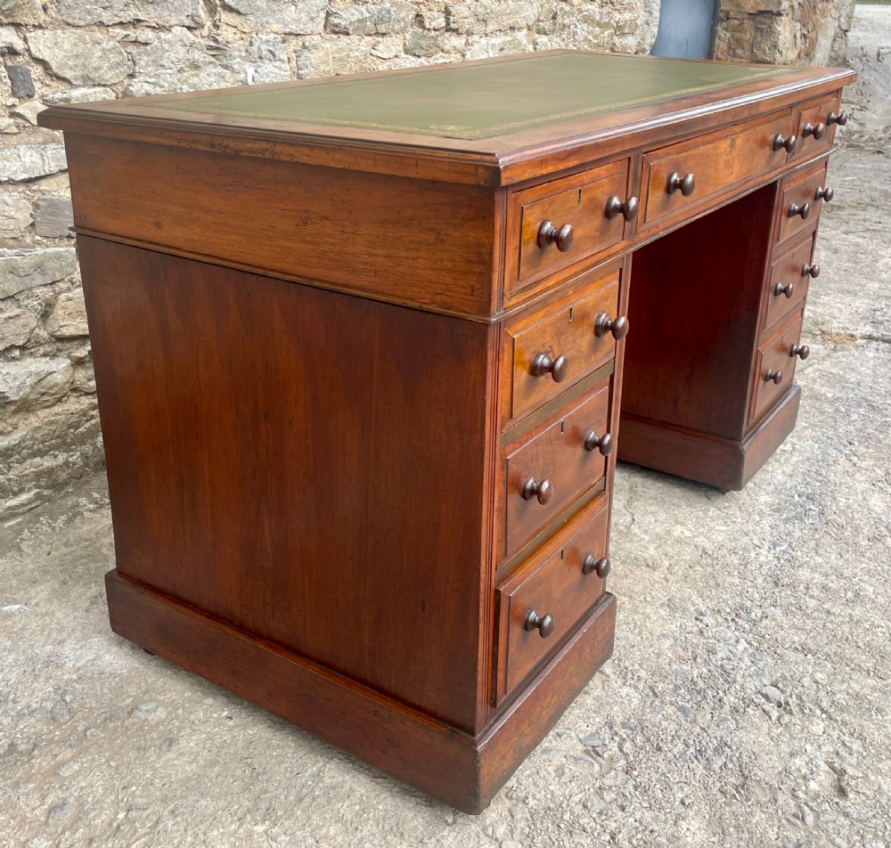 Victorian Mahogany Pedestal Desk View XVIII