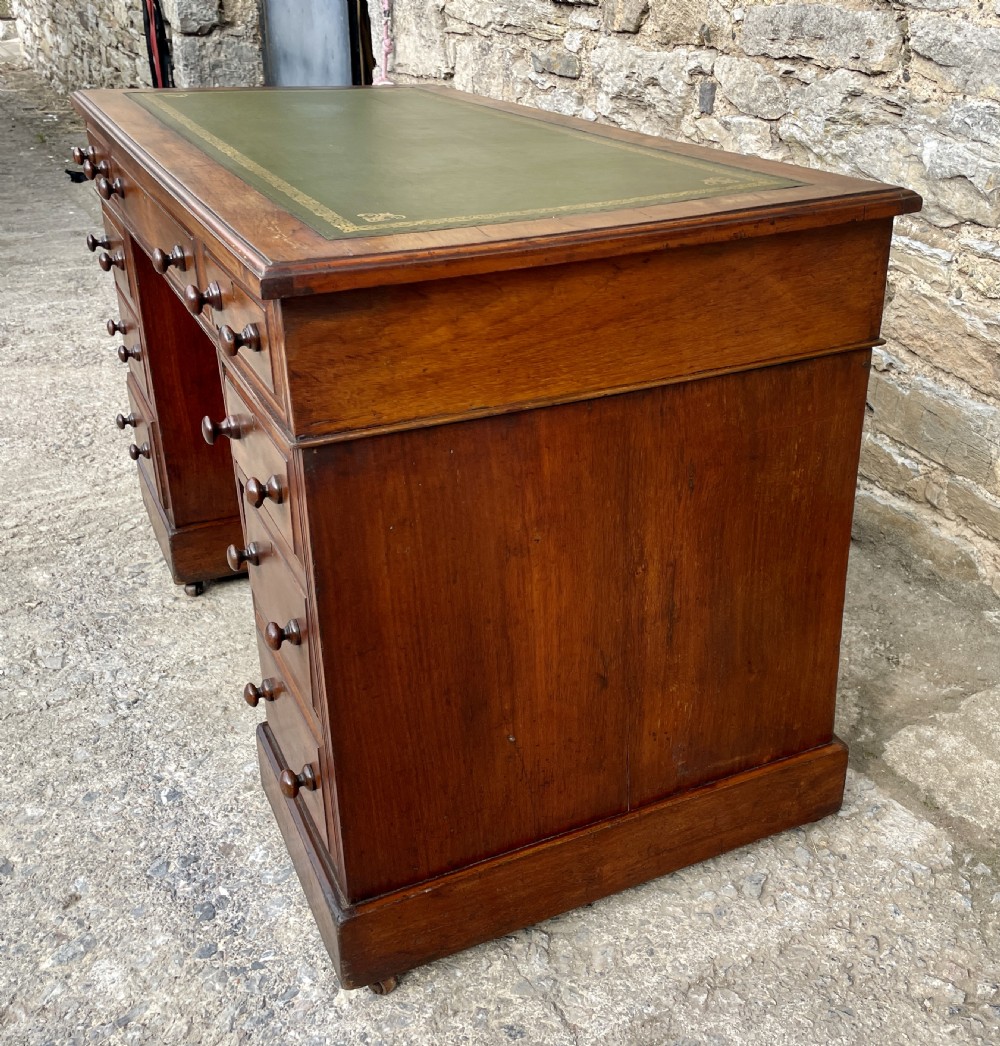 Victorian Mahogany Pedestal Desk View XXV