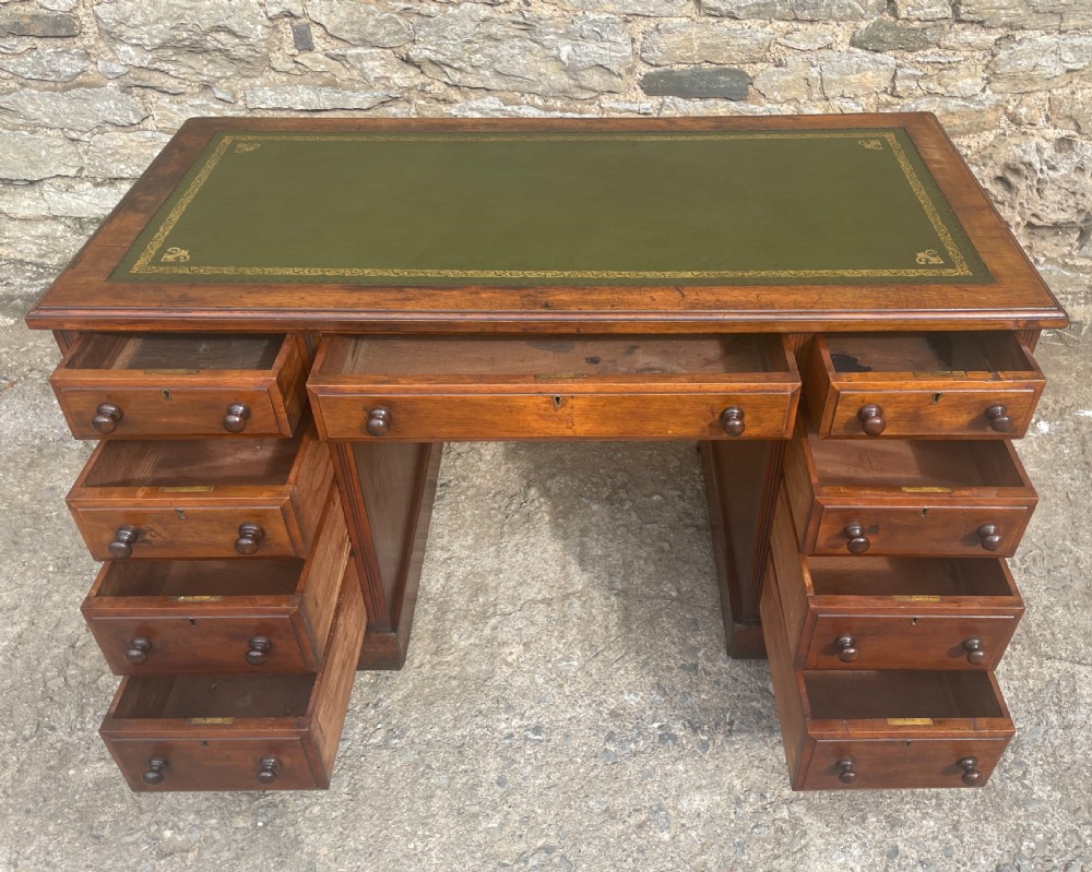 Victorian Mahogany Pedestal Desk View XXVI