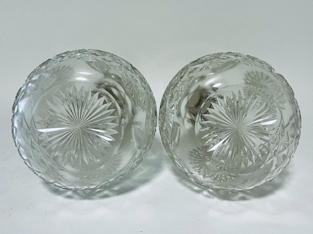 Pair of Silver Mounted Cut Glass Decanters View VIII