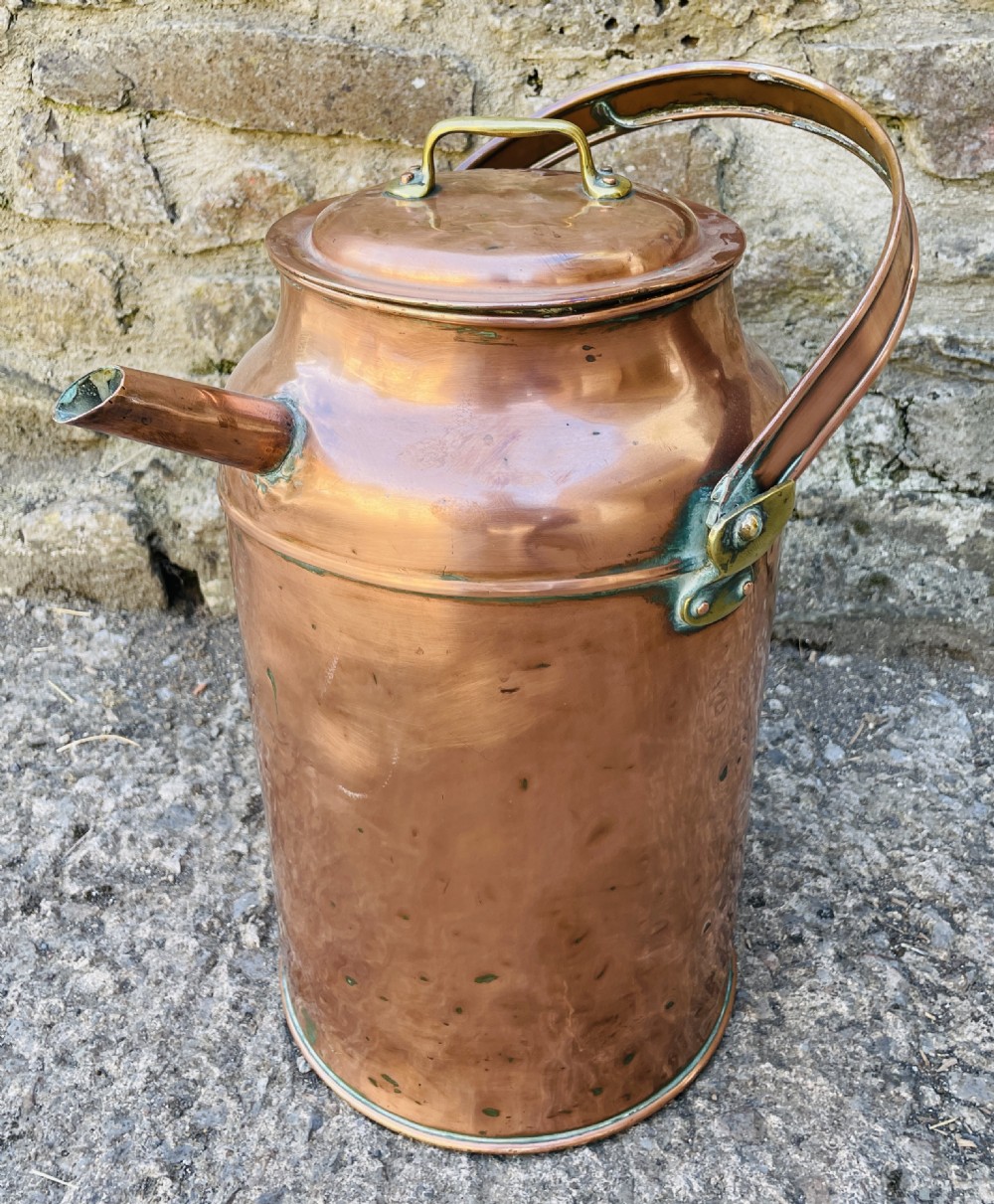 Antique Copper Milk Pail View II