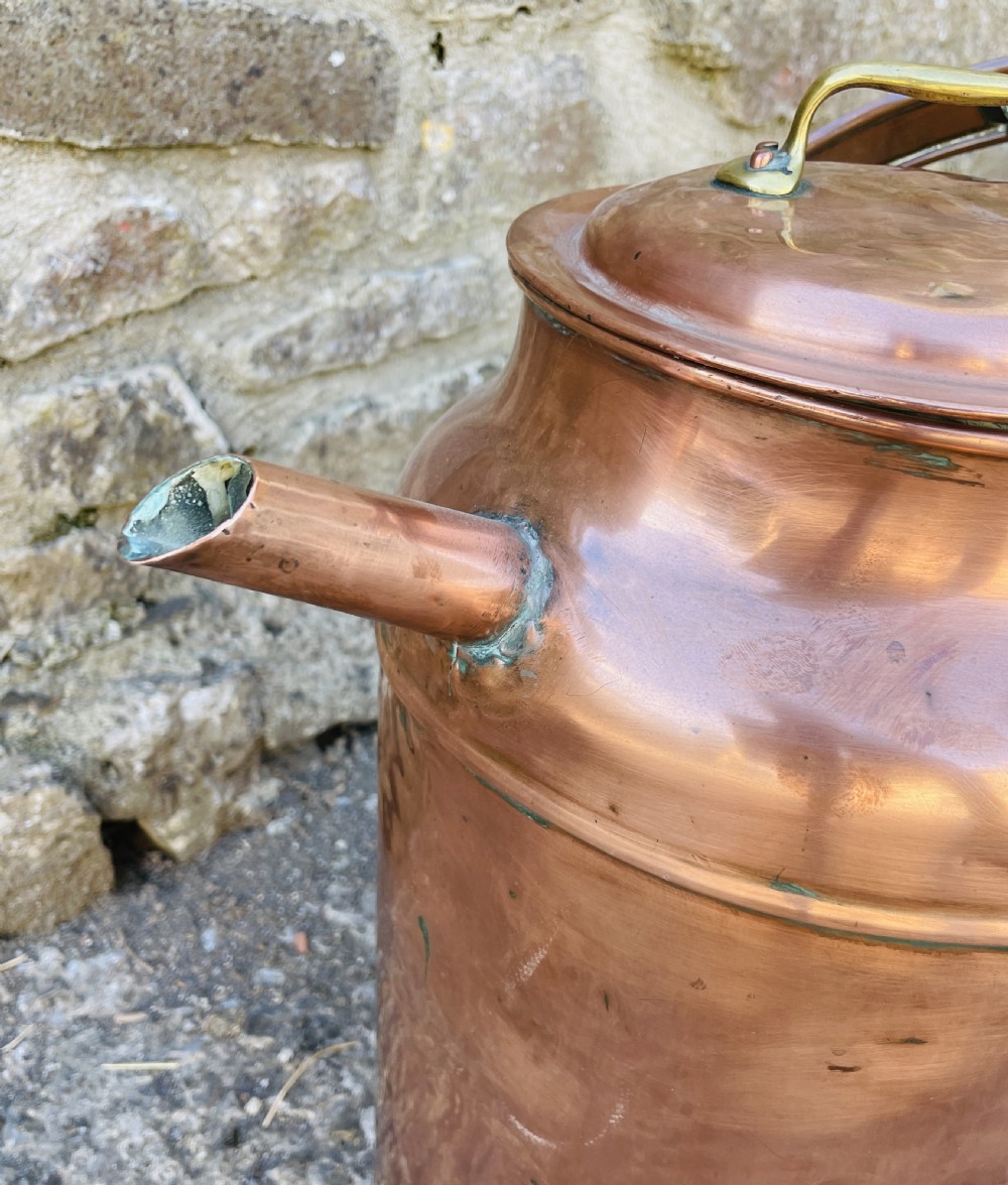 Antique Copper Milk Pail View XI