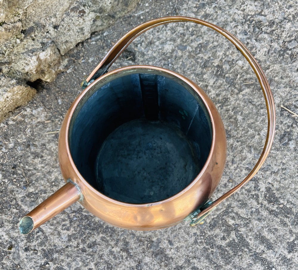 Antique Copper Milk Pail View XII