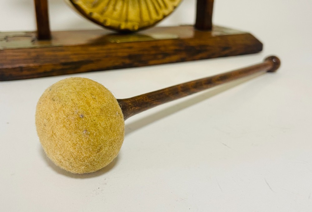 Antique Oak and Brass Dinner Gong View VIII