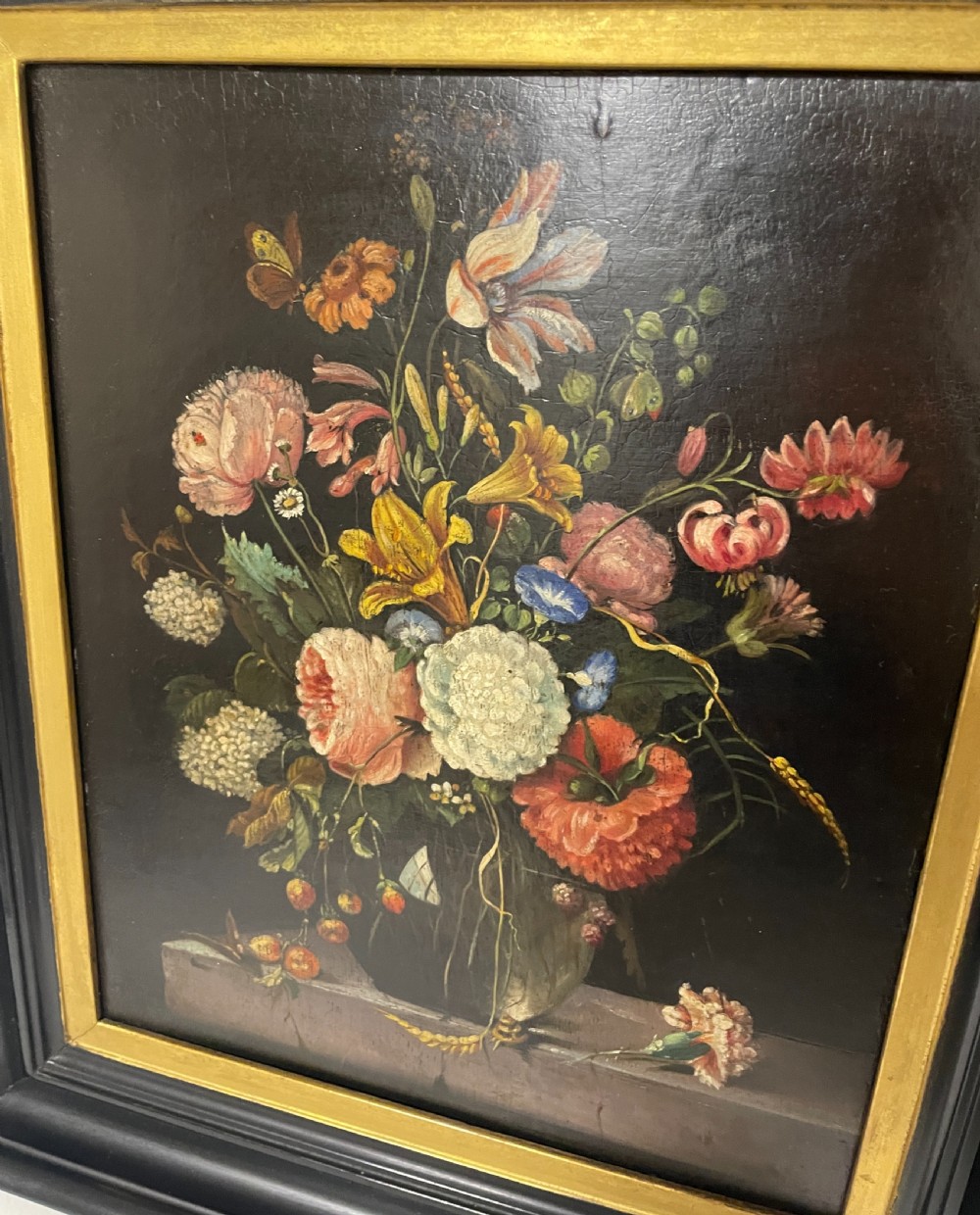 19th Century Flemish School Still Life Oil on Panel View II