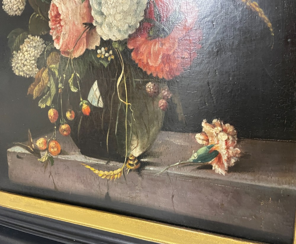 19th Century Flemish School Still Life Oil on Panel View IV