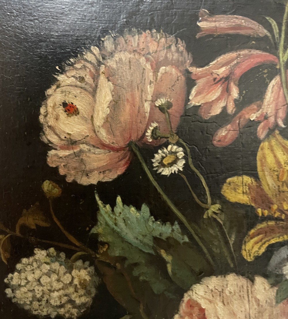19th Century Flemish School Still Life Oil on Panel View VIII