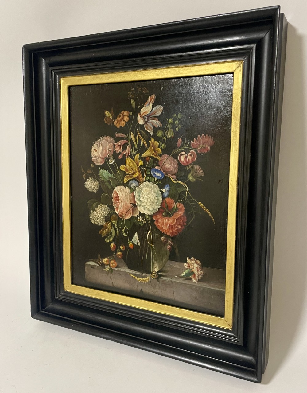 19th Century Flemish School Still Life Oil on Panel View IX