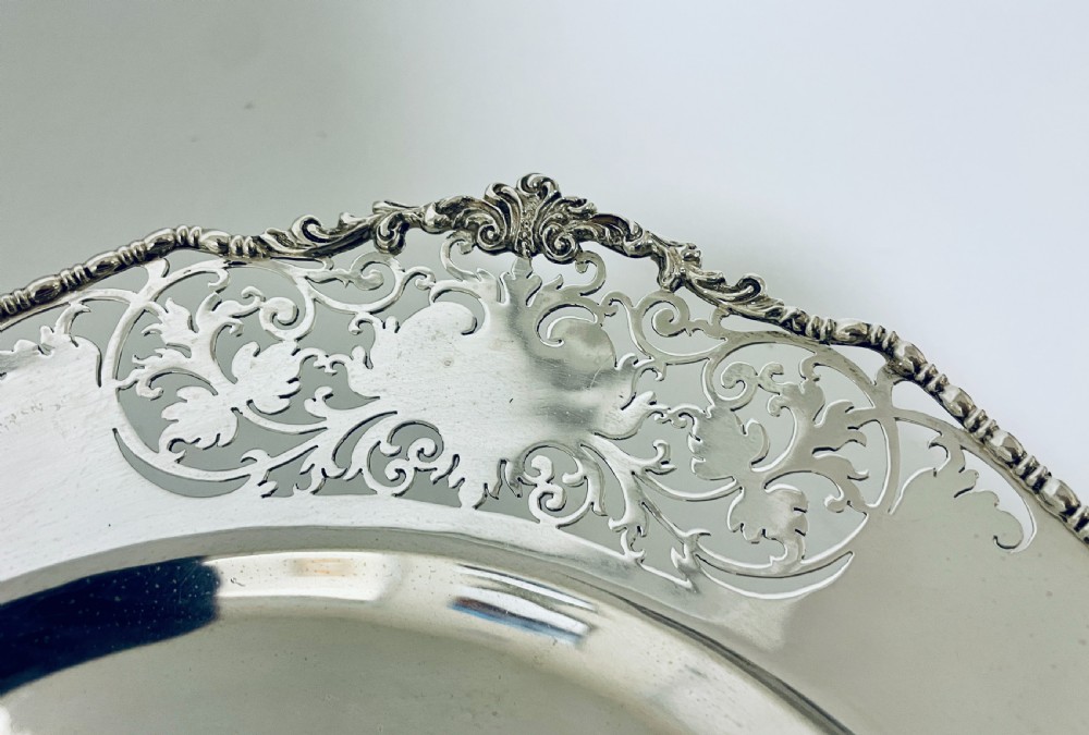 Large Antique Silver Pedestal Bowl View IX