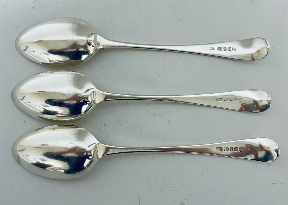 Set of 3 18th Century Silver Serving Spoons View VII