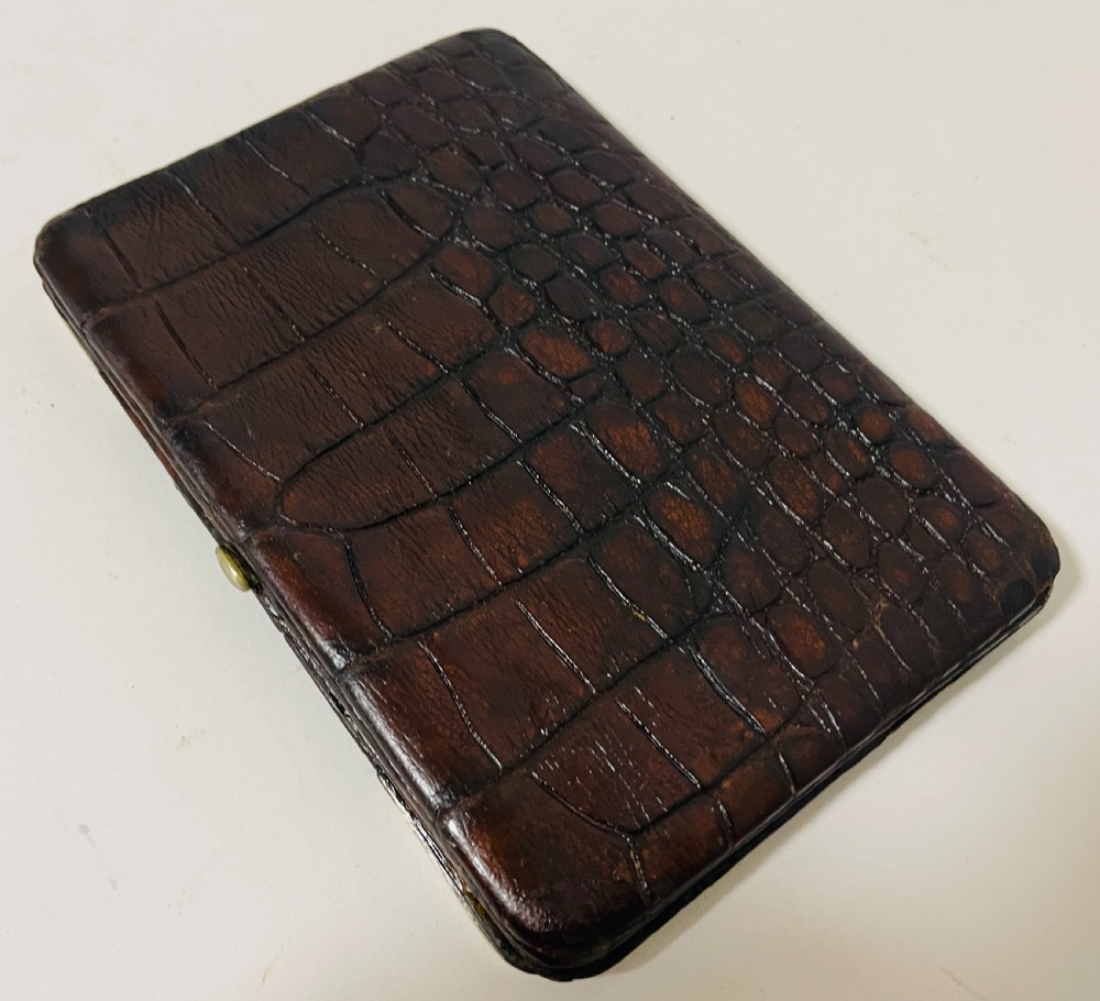Victorian Leather & Silver Mounted Wallet by Finnigans View VIII