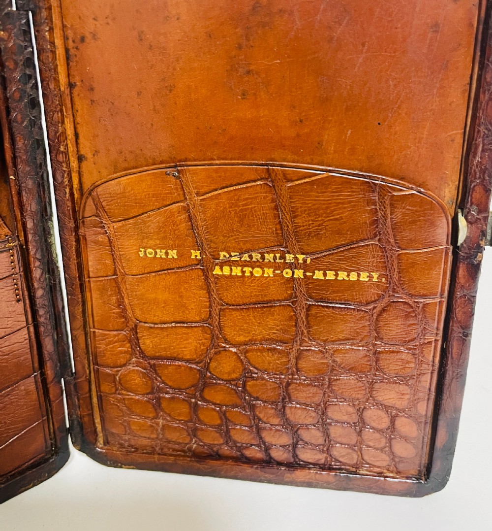 Victorian Leather & Silver Mounted Wallet by Finnigans View XI